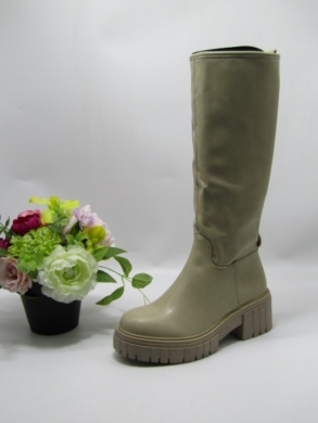 Kozaki damskie ocieplane na obcasie (36-41) DE1056P BEIGE