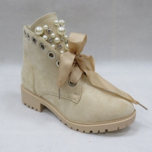 Botki damskie na płaskim (36-41) 8371 BEIGE