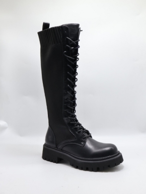Kozaki damskie na płaskim (36-41) 8565 BLACK