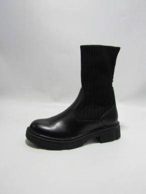 Botki damskie na płaskim (36-41) K6318-1 BLACK