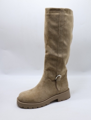 Kozaki damskie na płaskim (36-41) 2509A KHAKI