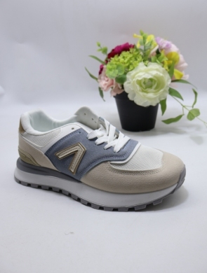 Buty sportowe damskie na płaskim (36-41) 1775 WH/BLUE