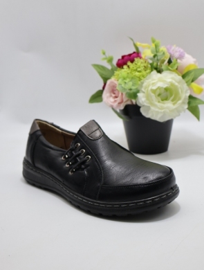 Półbuty damskie na płaskim (36-41) T44-1 BLACK