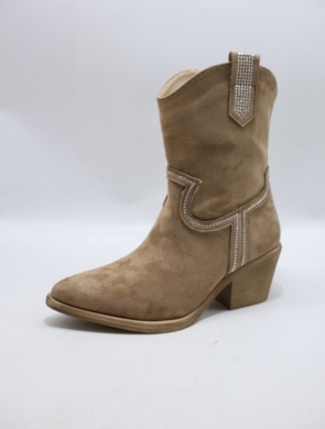 Botki damskie na obcasie (36-41) 9519-GA KHAKI
