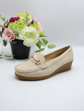 Mokasyny damskie na koturnie (36-41) JD111-2 BEIGE