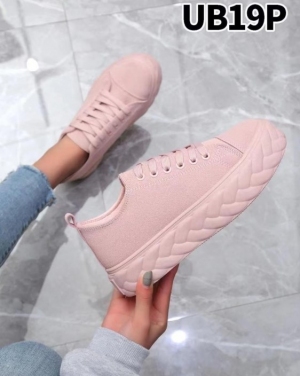 Trampki damskie na koturnie (36-41) UB19P PINK