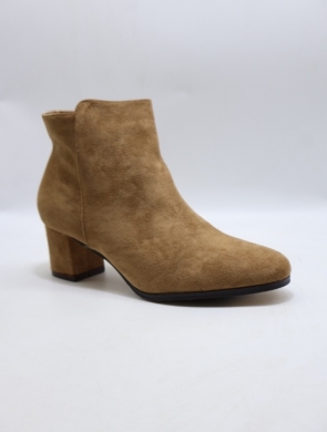 Botki damskie ocieplane na obcasie (36-41) 2607 KHAKI