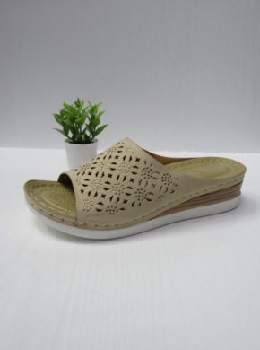 Klapki damskie na koturnie (36-41) N22-885 BEIGE
