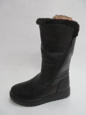 Kozaki damskie ocieplane na płaskim (36-41) J23-A BLACK