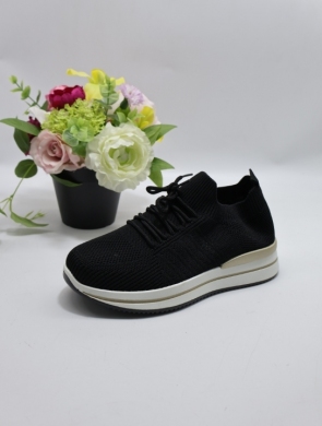 Buty sportowe damskie na płaskim (36-41) 22Y01-1 BLACK