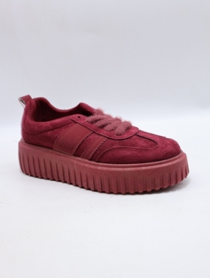 Buty sportowe damskie na płaskim (36-41) PC303 WINE
