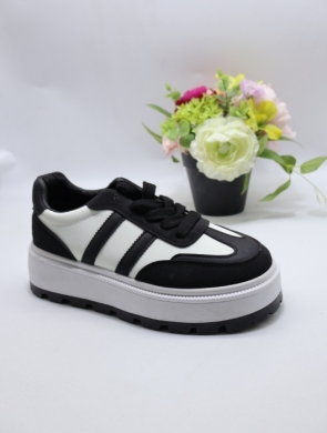 Buty sportowe damskie na płaskim (36-41) 88201 BLACK