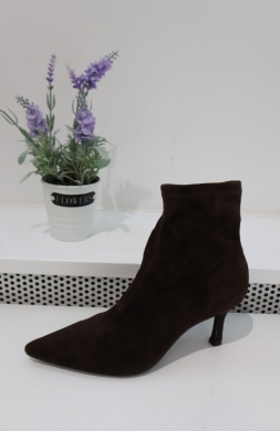 Botki damskie na szpilce (36-41) 2903A BROWN