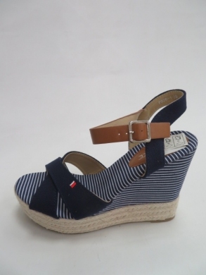 Sandały Damskie na koturnie (36-41) P926 NAVY