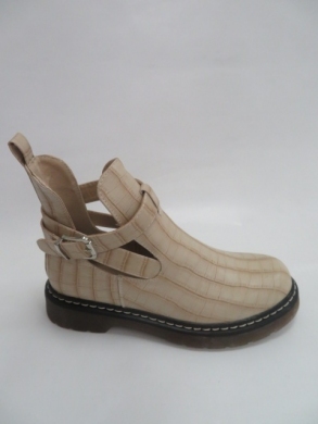 Botki damskie jesienne na płaskim (36-41) 8156-PA BEIGE