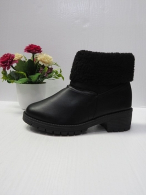 Botki damskie ocieplane na obcasie (36-41) 1611 BLACK