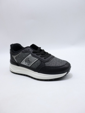 Buty sportowe damskie na płaskim (36-41) 0-1681 BLACK