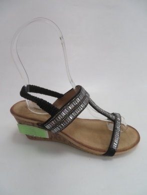 Sandały damskie na koturnie (36-41) TZ-2 BLACK