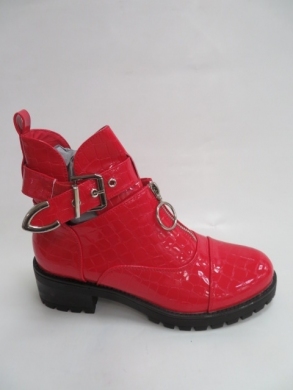 Botki damskie jesienne na płaskim (36-41) C201ST RED