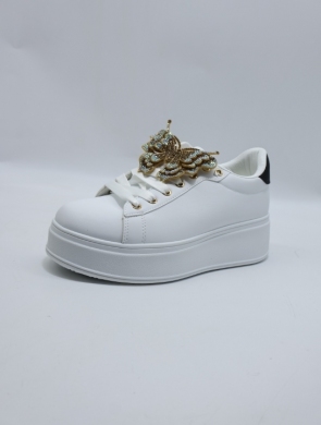 Buty sportowe damskie na płaskim (36-41) YY-23 WHITE/ BLACK