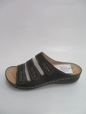 Klapki damskie na płaskim (36-41) 19002-1 BLACK