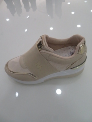 Buty sportowe damskie na koturnie (36-41) NB512 BEIGE