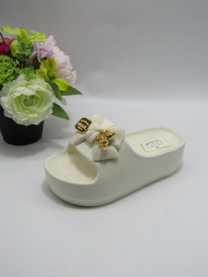 Klapki damskie na koturnie (36-41) A-26 WHITE