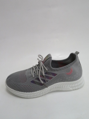 Buty sportowe damskie na płaskim (36-42) 92058 LGREY/WHITE