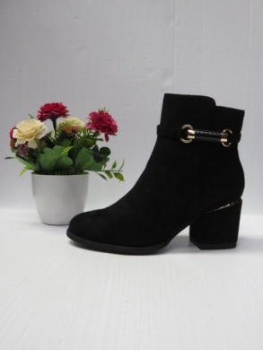 Botki damskie ocieplane na obcasie (36-41) 168-531 BLACK