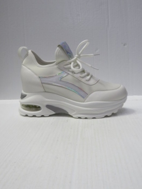 Buty sportowe damskie na koturnie (36-41) AB-123 WHITE/SILVER
