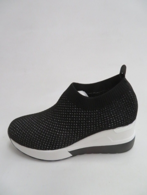 Buty sportowe damskie na koturnie (36-41) 248  BLACK