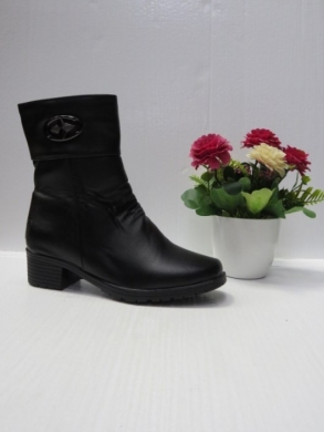 Botki damskie ocieplane na obcasie (37-42) B705 BLACK