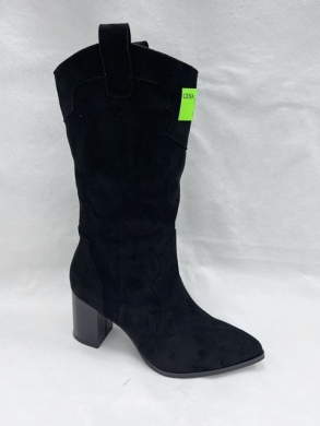 Kozaki damskie na obcasie (36-41) 8615A BLACK