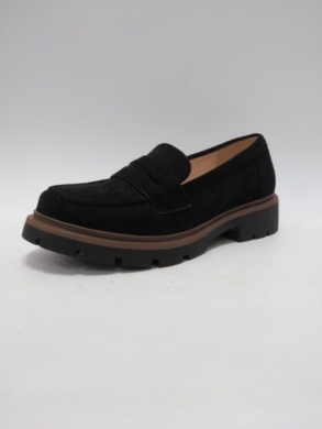 Mokasyny damskie na płaskim (36-41) 77-433 BLACK