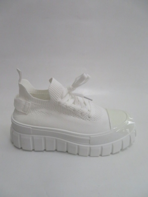Trampki damskie na koturnie (36-41) 8093-3 WHITE