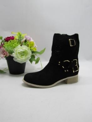 Botki damskie na płaskim (36-41) 9636A BLACK