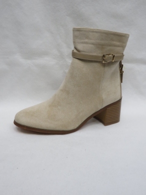 Botki damskie ocieplane na obcasie (36-41) HBL-64 BEIGE