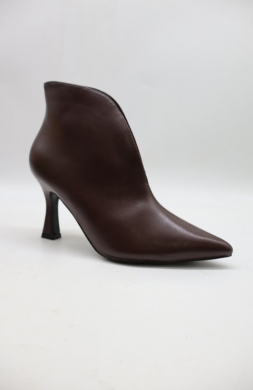 Botki damskie na szpilce (36-41) M113 BROWN