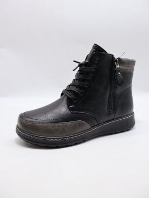 Botki damskie ocieplane na płaskim (36-41) 60911 BLACK