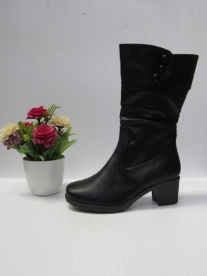 Botki damskie ocieplane na obcasie (36-41) 2201-50 BLACK