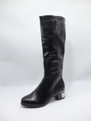 Kozaki damskie ocieplane na obcasie (36-41) SG772 BLACK