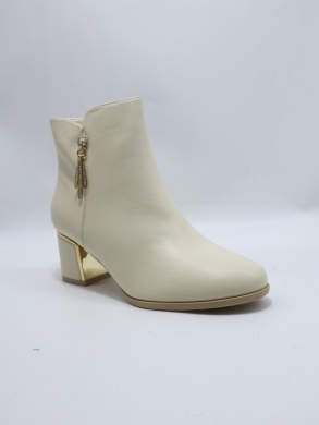 Botki damskie ocieplane na obcasie (36-41) DX2308 BEIGE