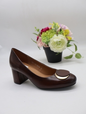 Czółenki damskie na obcasie (36-41) YCC-158 BROWN