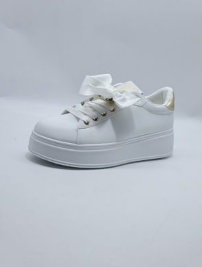 Buty sportowe damskie na płaskim (36-41) WW-220 WHITE/GOLD