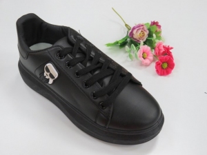 Buty sportowe damskie na płaskim (37-42) W-17 BLACK