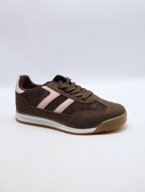 Buty sportowe damskie na płaskim (36-41) C3907 BROWN