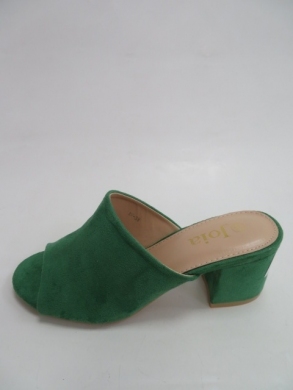 Klapki damskie na obcasie (36-41) F-38 GREEN