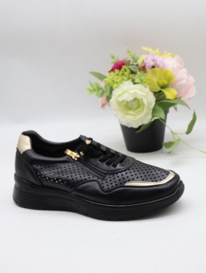 Buty sportowe damskie na płaskim (36-41) BK-610 BLACK