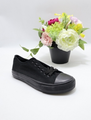 Trampki damskie na płaskim (36-41) 3916-1 ALLBLACK