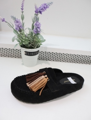 Klapki damskie na płaskim (36-41) 9775 BLACK